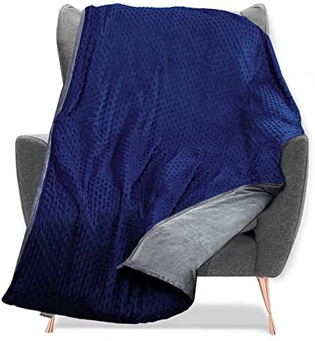 Quiltty Blue Comforter on Grey Chair