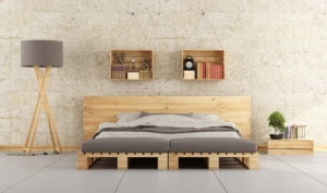 Modern Bedroom With Pallet Bed
